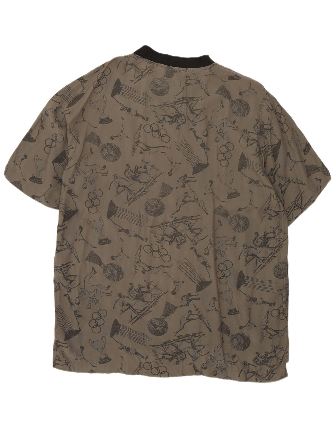 CIAO Grafisk T-shirt til mænd, mellemgrå viskose