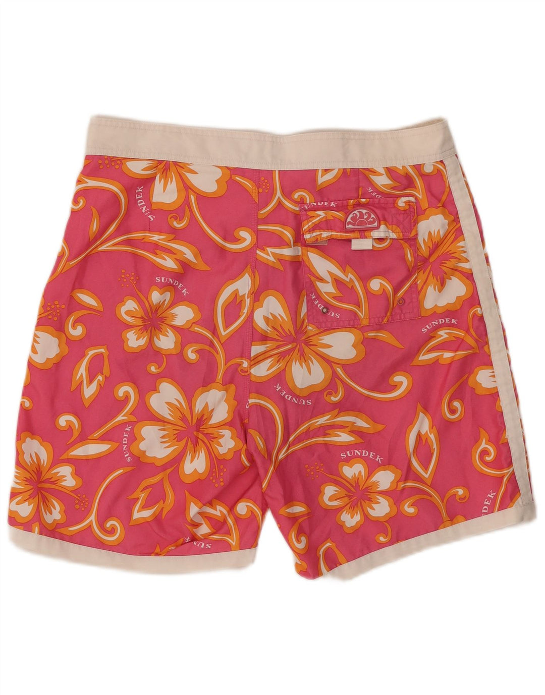 Sundek Herre badeshorts Large Pink Floral Polyester