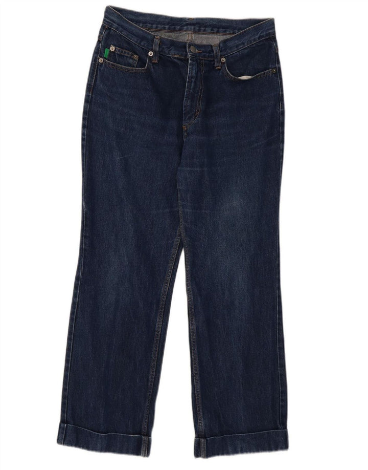 BENETTON Womens Straight Jeans W30 L25 Blue Cotton