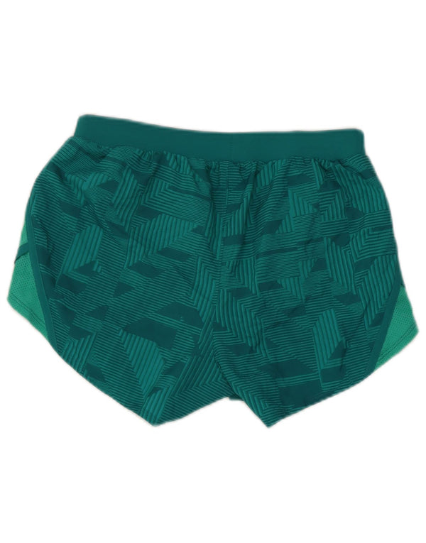 Under Armour Womens Heat Gear Sportsshorts UK 6 XS Green Geometric