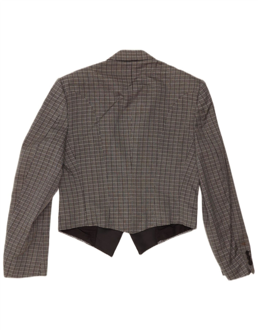 Sidi Dame Dobbeltradet Blazer Jacket IT 48 XL Grå ternet silke