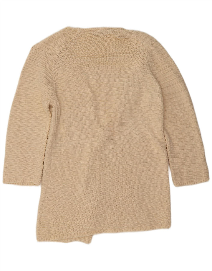 French Connection Dame Longline Cardigan Sweater UK 10 Small Off White