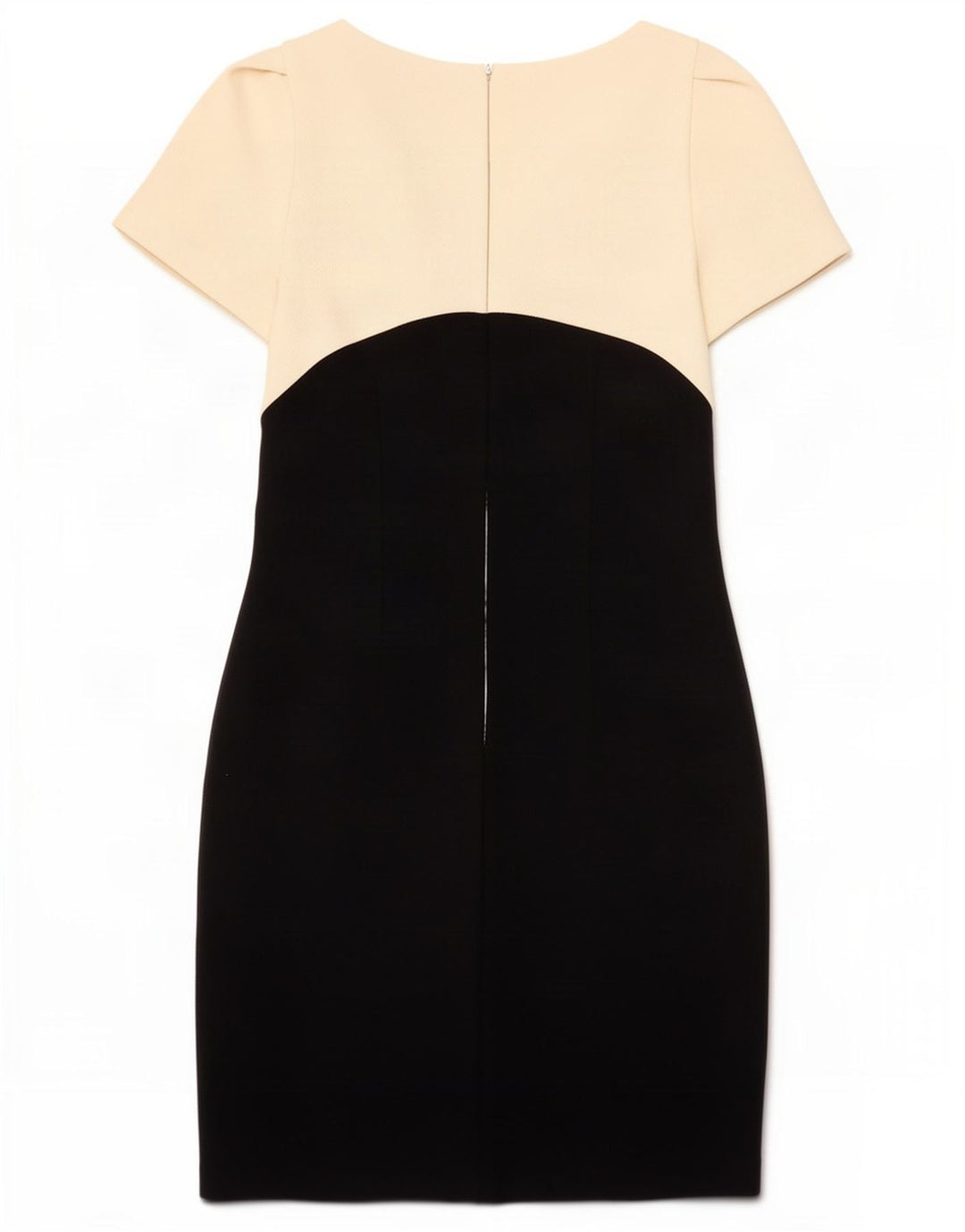Luisa Spagnoli Dame Skede Kjole IT 44 Medium Hvid Colourblock Uld