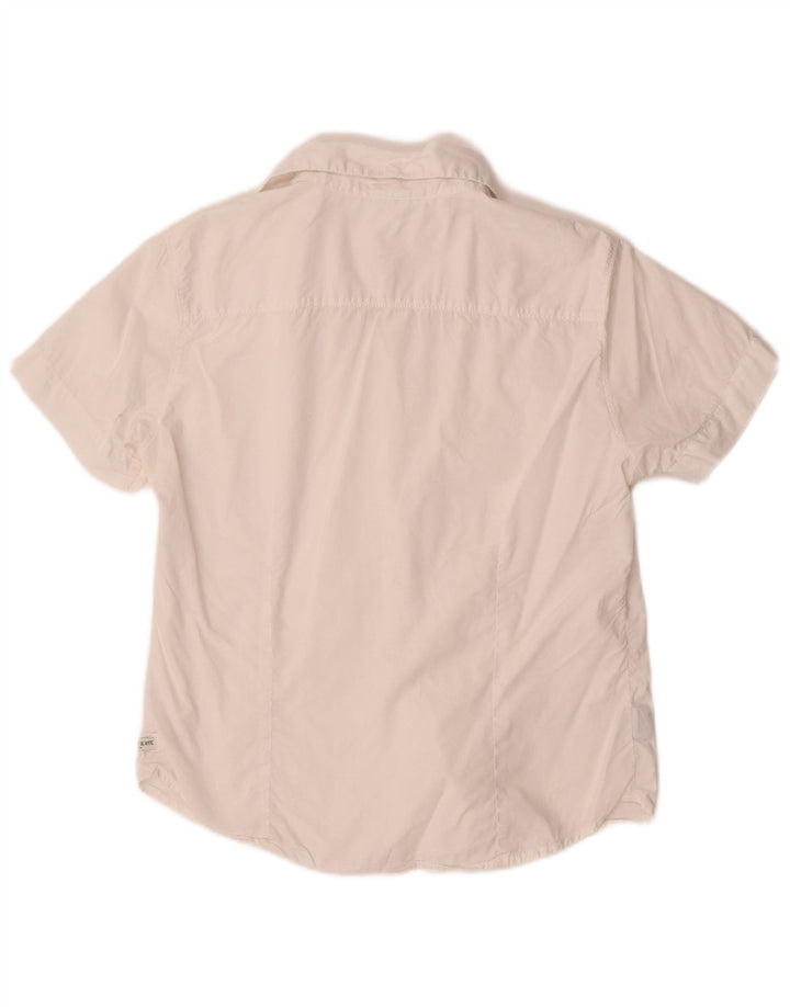 MURPHY & NYE Kortærmet skjorte til kvinder UK 14 Stor hvid bomuld