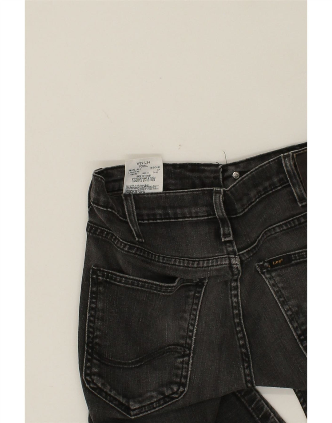 LEE Womens Powell Straight Jeans W29 L28 Black Cotton Vintage Lee and Second-Hand Lee from Messina Hembry 