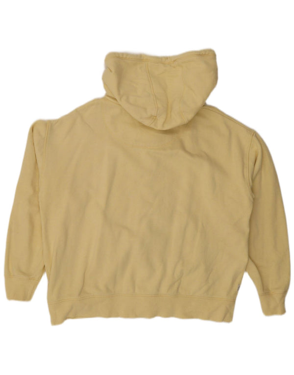 Fat Face Womens Oversized Zip Hoodie Sweater UK 16 Large Yellow Cotton