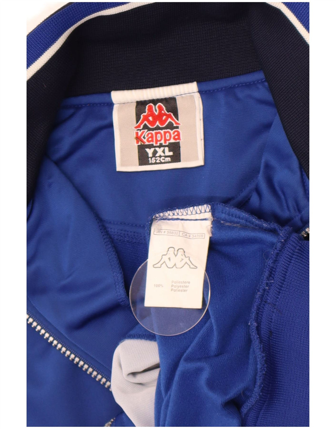 Kappa Boys Tracksuit Topjakke 12-13 år XL Blå Colourblock Polyester