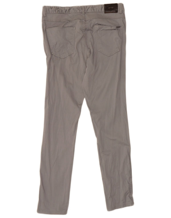 Zara Herre Slim Casual Bukser EU 44 Large W34 L31 Grå Bomuld