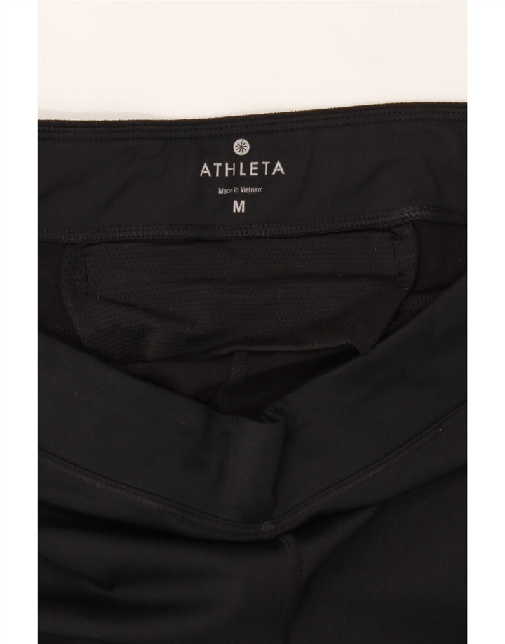 ATHLETA Womens Leggings UK 12 Medium Black Polyester Vintage Athleta and Second-Hand Athleta from Messina Hembry 