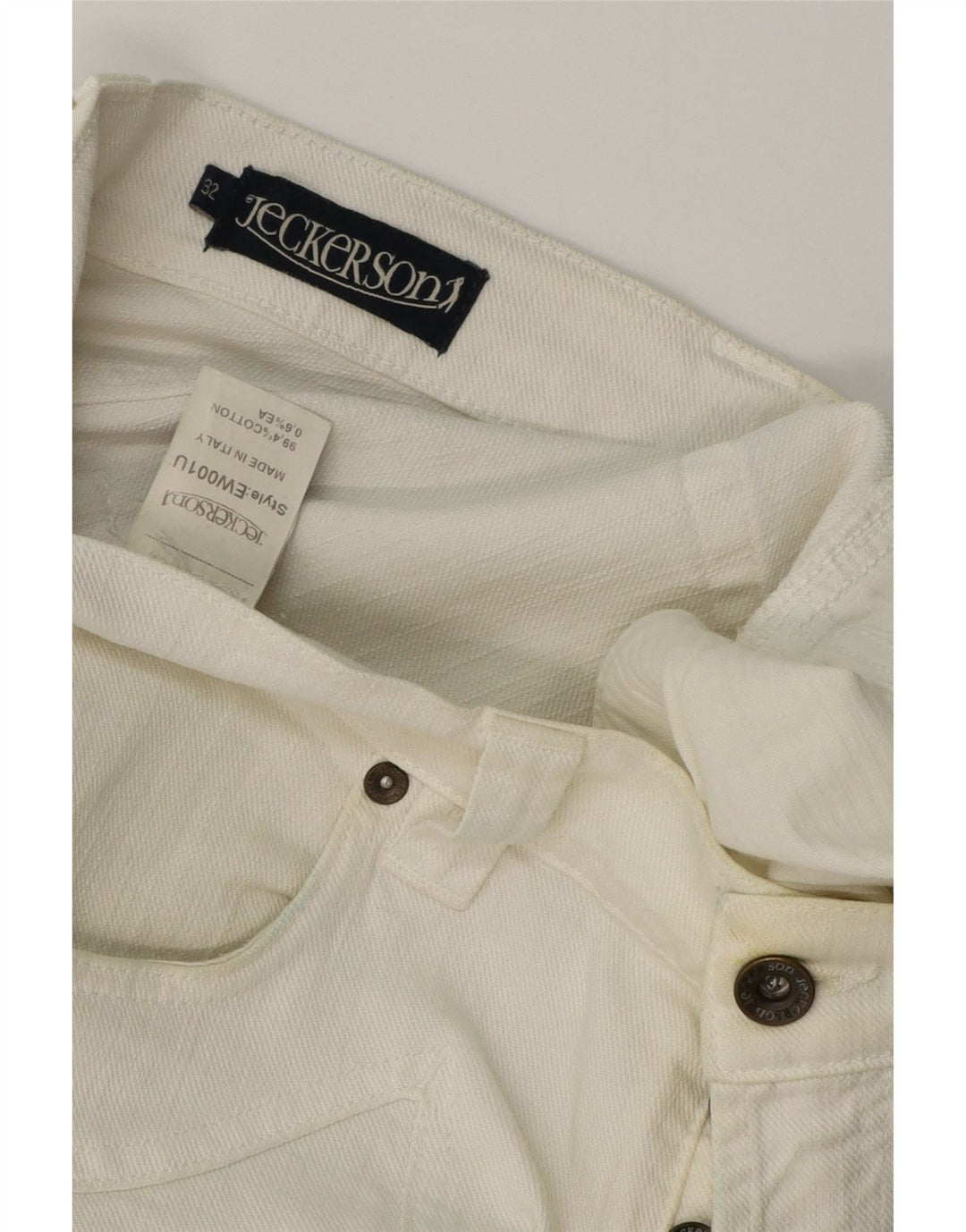 JECKERSON Straight jeans til mænd W32 L32 Hvid bomuld