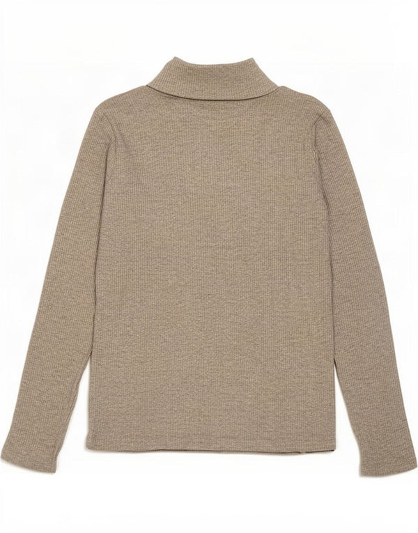 Zara Girls Top Long Sleeve 13-14 Years Grey Flecked
