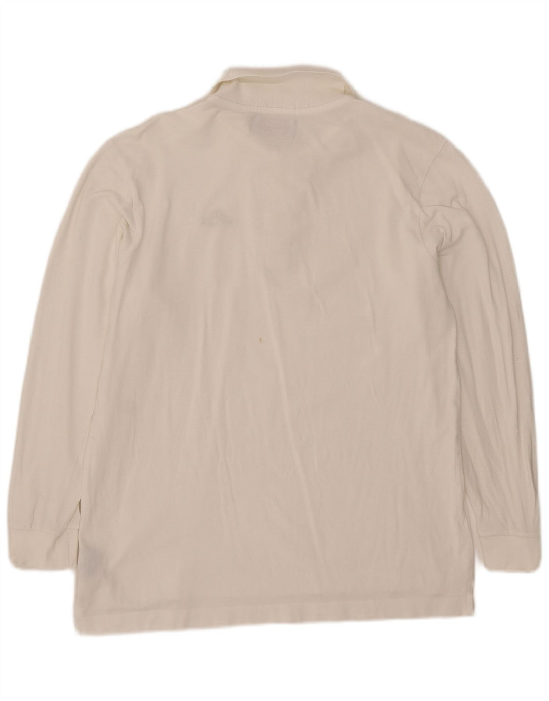 Kappa Langærmet Polo Shirt til mænd Medium hvid bomuld