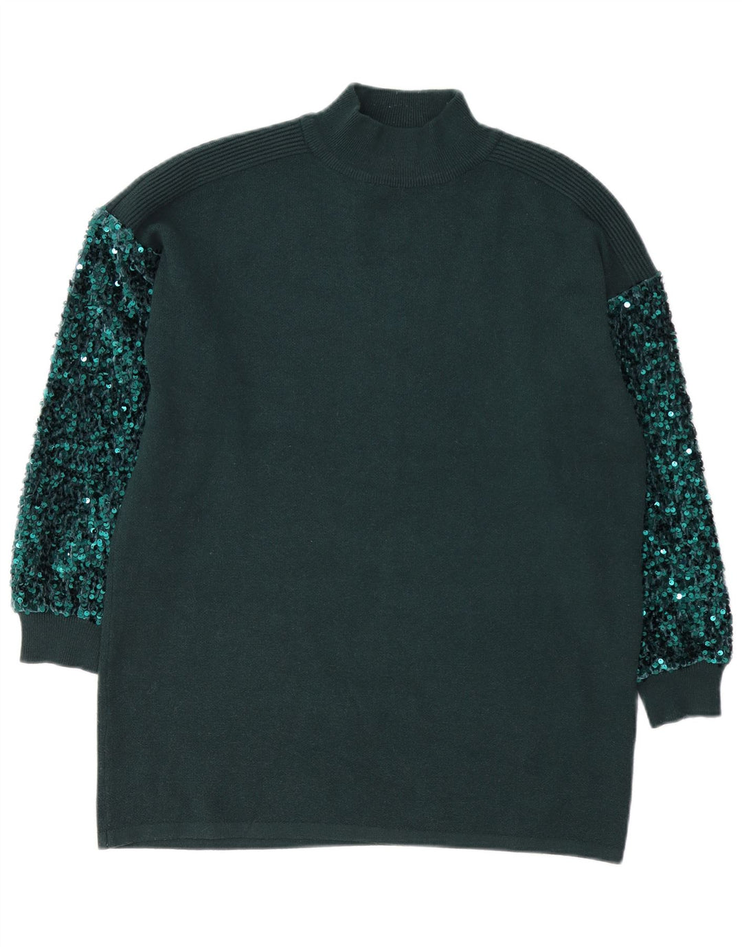 QUIZ Dame Oversized Turtle Neck sweater UK 10 Small Green
