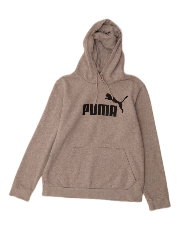 Puma Graphic Hoodie Jumper UK 14 Medium Grey Bomuld