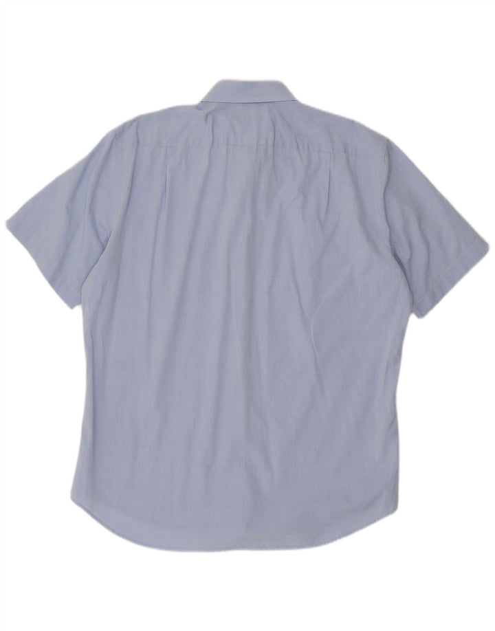 HUGO BOSS Kortærmet Herreskjorte Størrelse 16 1/2 42 Stor Blå Bomuld