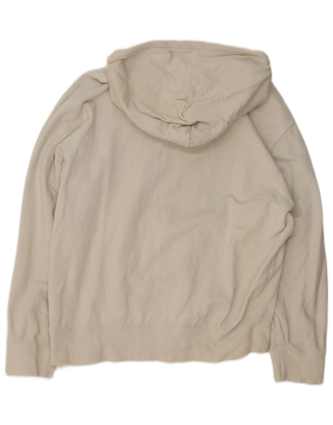 ADIDAS Dame Hættetrøje UK 14 Medium Off White Bomuld