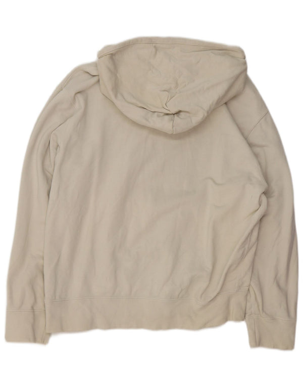 ADIDAS Dame Hættetrøje UK 14 Medium Off White Bomuld