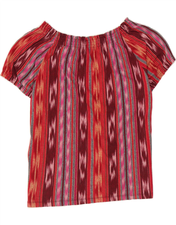 CHAPS Womens Off Shoulder Top UK 18 XL Multicoloured Striped Cotton Vintage Chaps and Second-Hand Chaps from Messina Hembry 