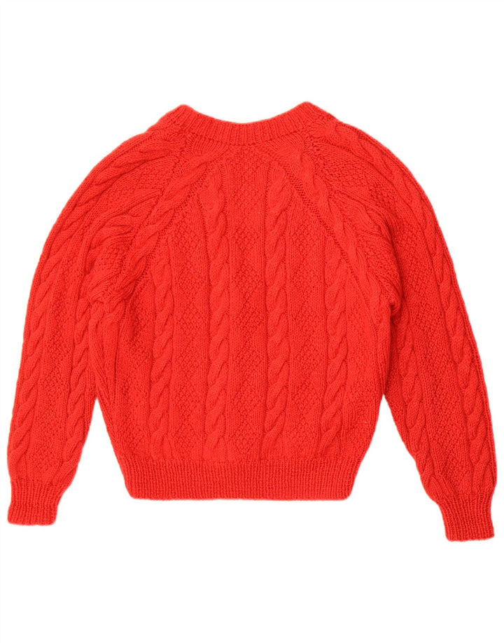 Vintage dame cardigan sweater UK 14 Medium Red