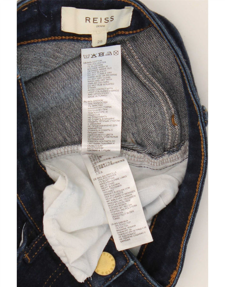 Reiss Dame Flared Jeans W25 L31 Marineblå Bomuld