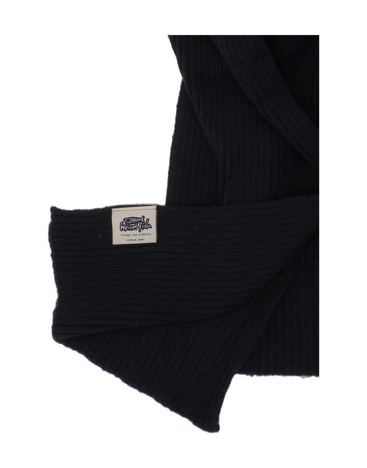 WEIRD FISH Mens Rectangle Scarf One Size Navy Blue Vintage Weird Fish and Second-Hand Weird Fish from Messina Hembry 