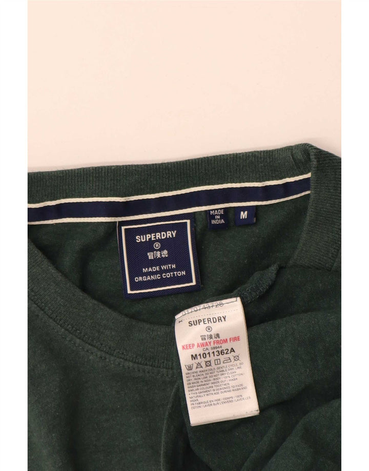 Superdry T-shirt top mellemgrøn bomuld til mænd
