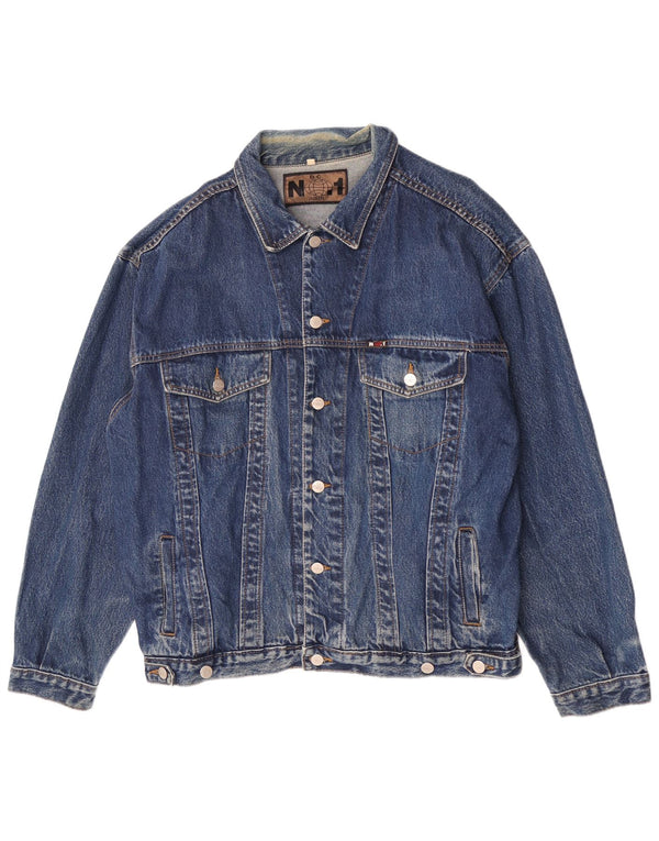 Vintage denimjakke til mænd UK 42 XL blå bomuld