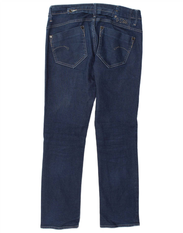 G-Star Dame Midge Straight Jeans W30 L32 Marineblå Bomuld