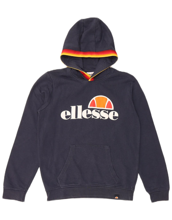 Ellesse drenge grafisk hættetrøje 11-12 år marineblå