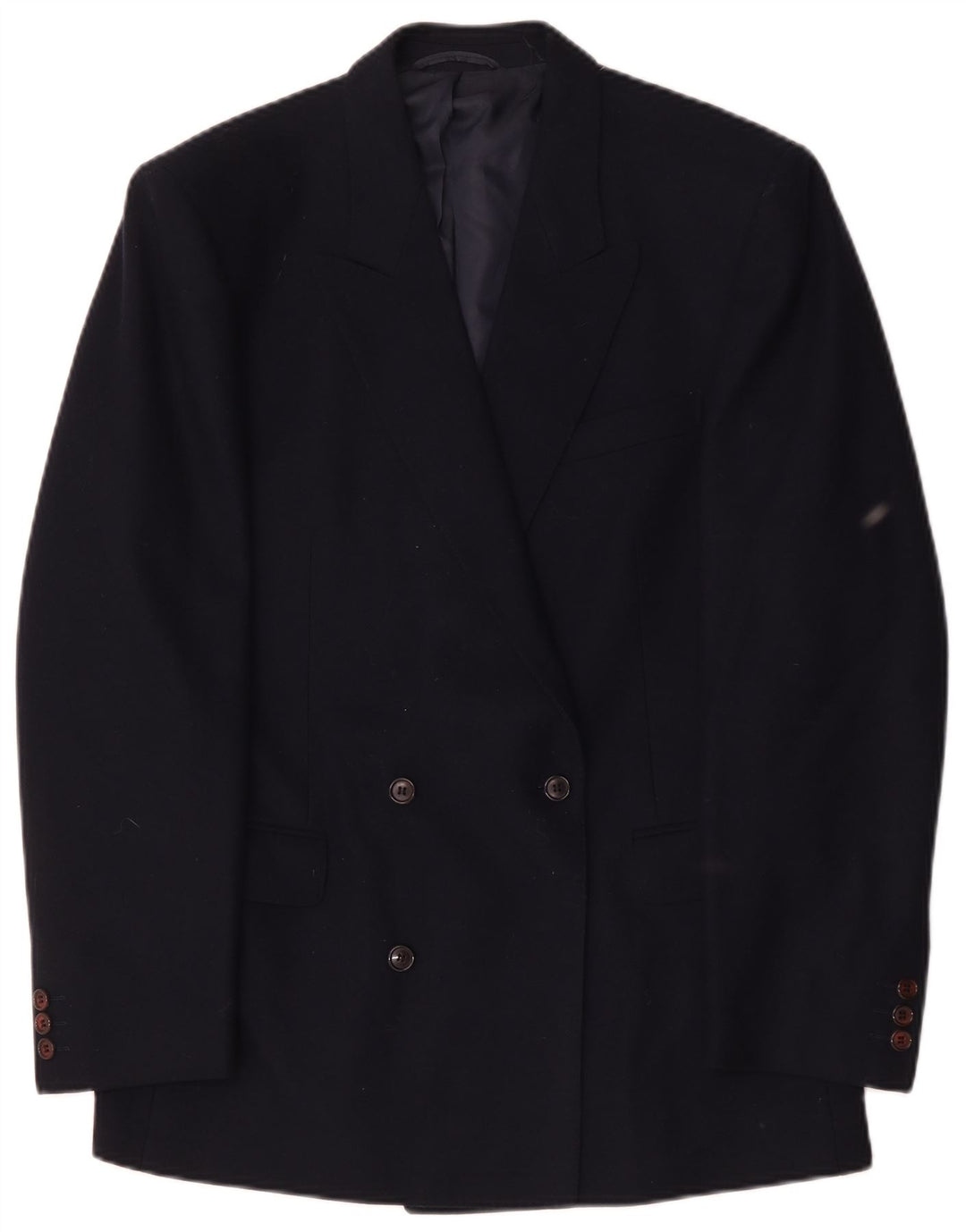 Jvlivs Herre Double Breasted Blazer Jacket IT 48 Medium Navy Blue Wool