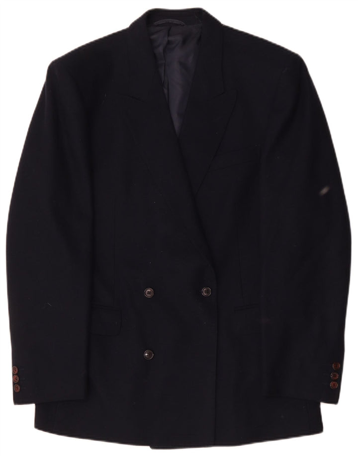 Jvlivs Herre Double Breasted Blazer Jacket IT 48 Medium Navy Blue Wool