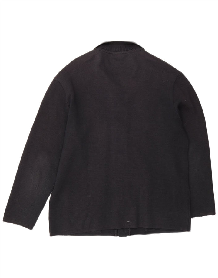 Lacoste Herre Cardigan Sweater IT 52 Stor Marineblå Uld