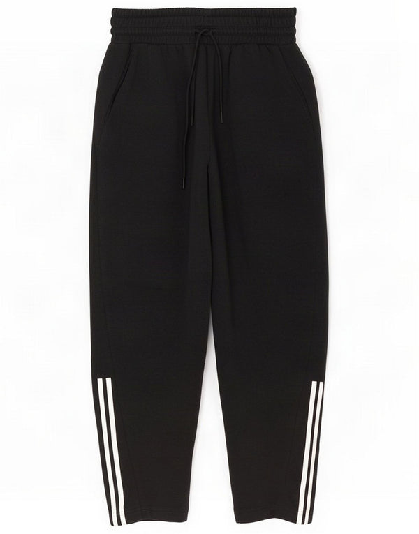 Adidas Womens Loose Fit Tracksuit Trousers UK 8/10 Small Black Cotton