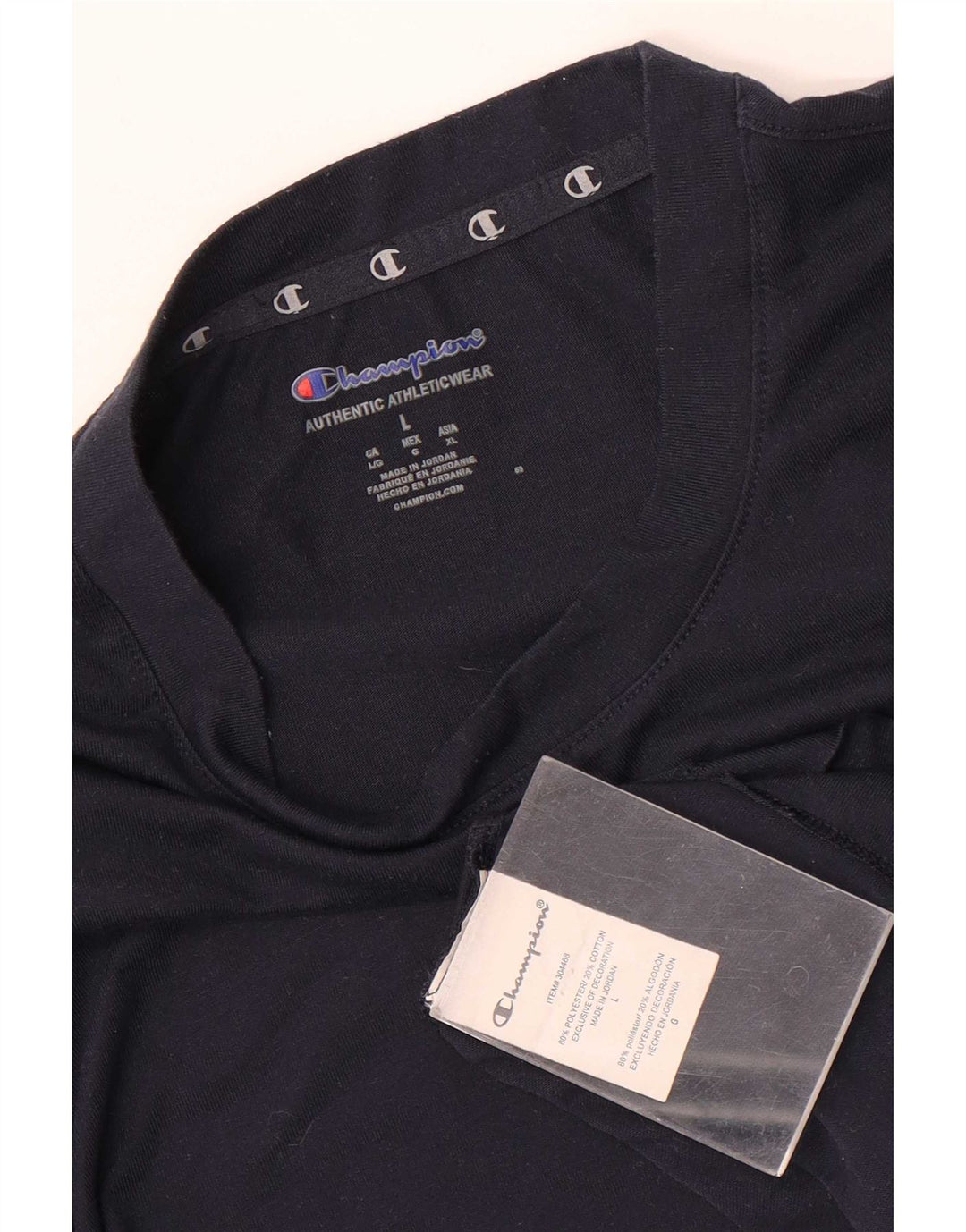 Champion Herre T-Shirt Top Stor Marineblå Polyester