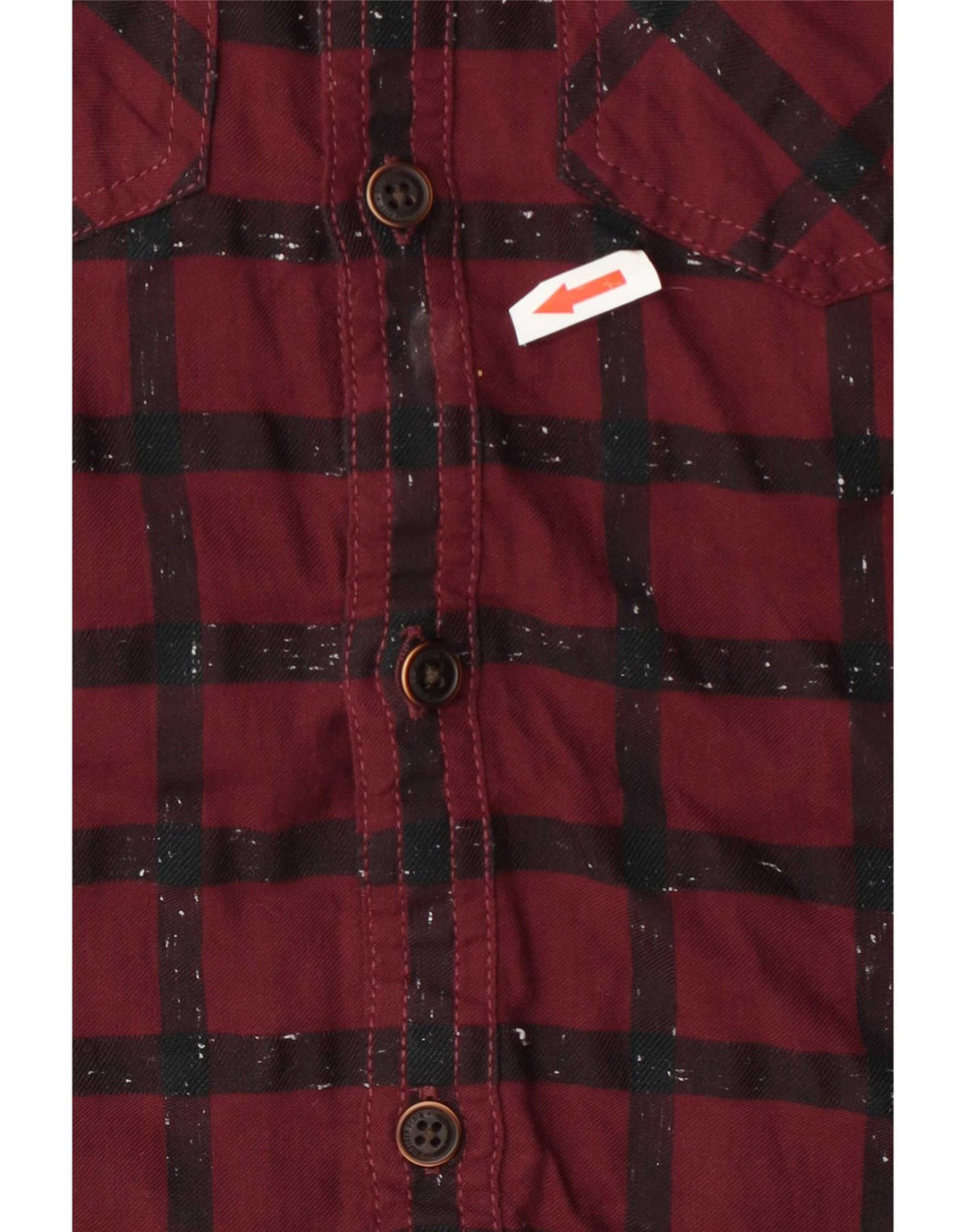 Tommy Hilfiger Herre Flannel Shirt XS Burgundy Ternet