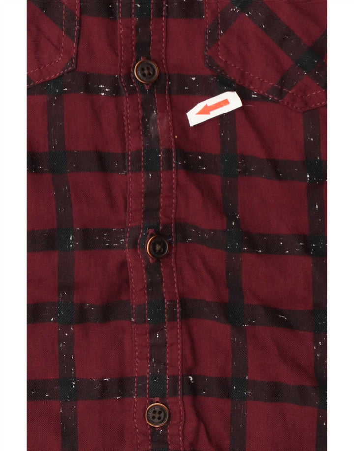 Tommy Hilfiger Herre Flannel Shirt XS Burgundy Ternet