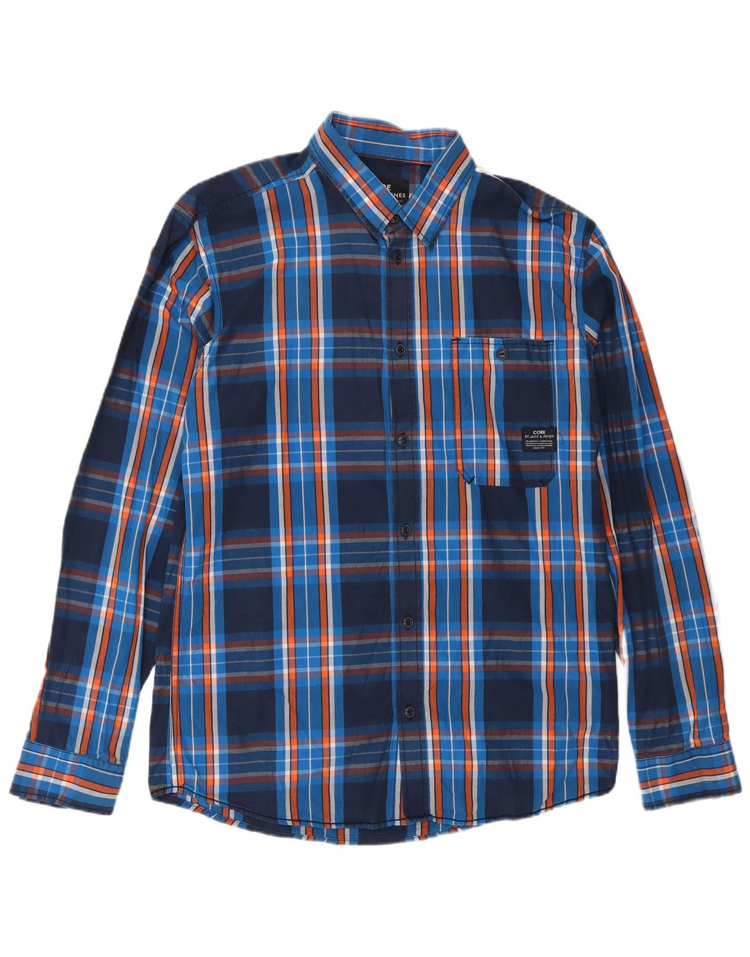 Jack & Jones herreskjorte stor blå ternet bomuld