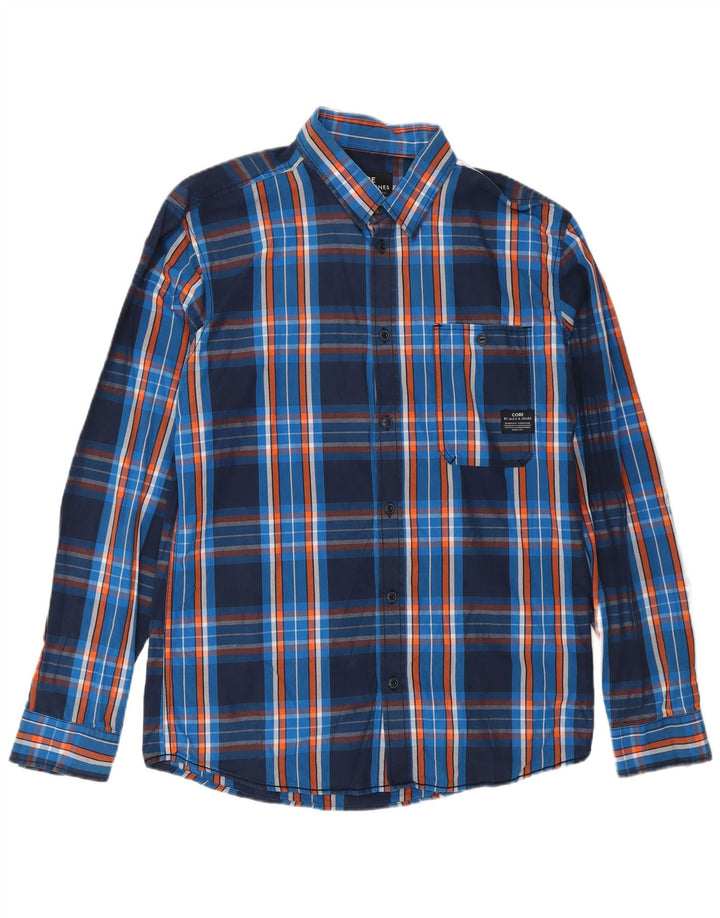 Jack & Jones herreskjorte stor blå ternet bomuld