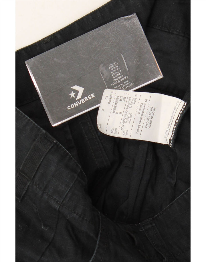 CONVERSE Straight Cargo-bukser til kvinder W27 L28 Sort bomuld