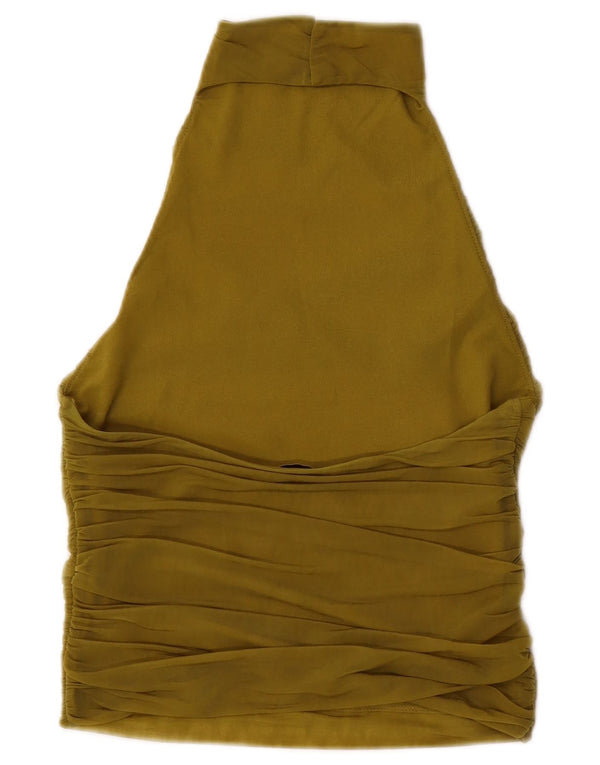 Zara Womens Halter Top UK 12 Medium Green
