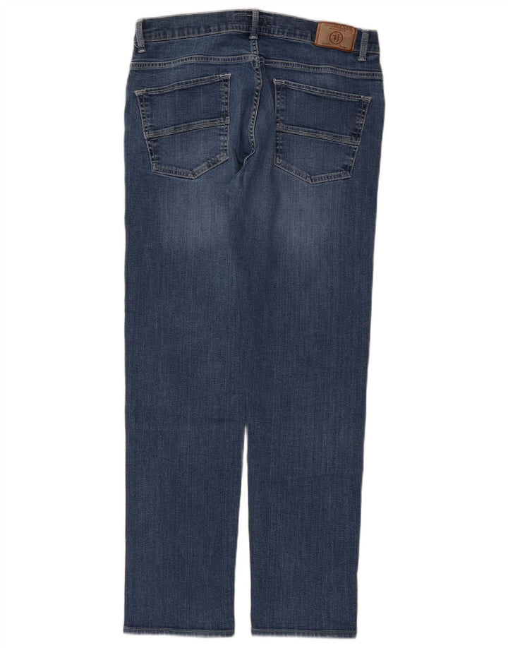 Trussardi Herre Distressed Straight Jeans W32 L30 Blå