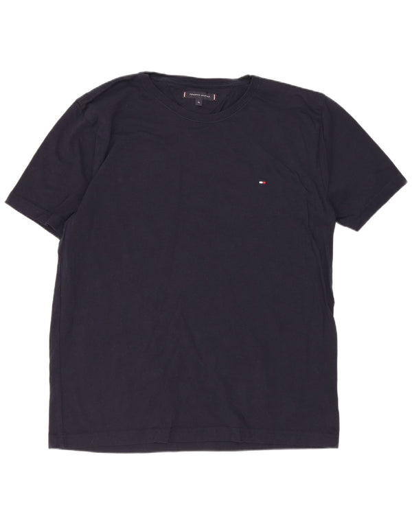 Tommy Hilfiger Herre T-Shirt Top XL Marineblå Bomuld