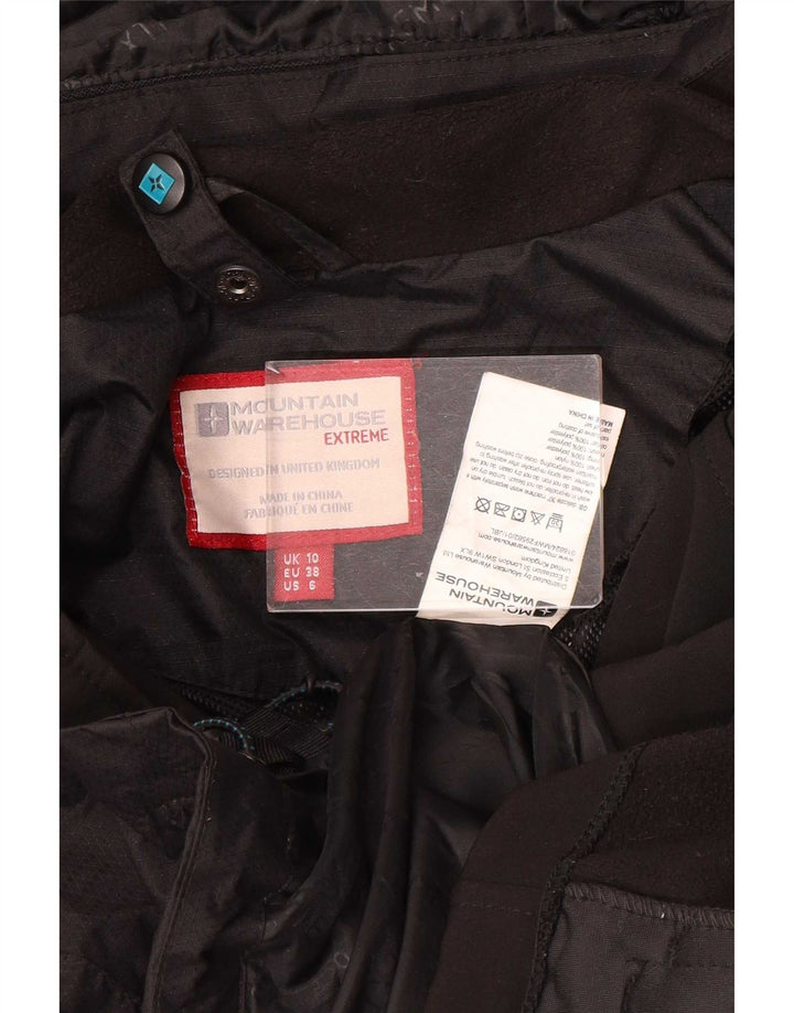 Mountain Warehouse Dame Regnjakke med hætte UK 10 Lille sort nylon