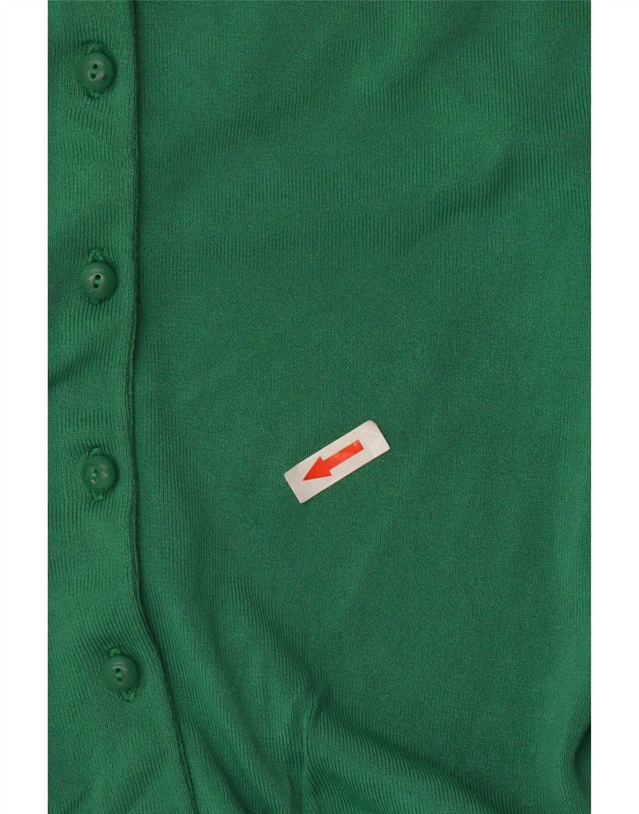 Zara Dame Cardigan Sweater UK 12 Medium Green Rayon