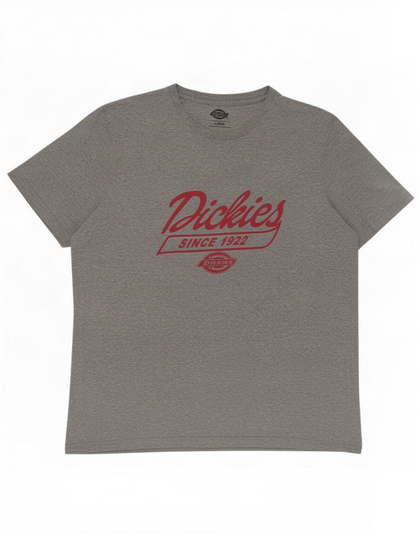 Dickies Mens Graphic T-Shirt Top Large Grey Cotton