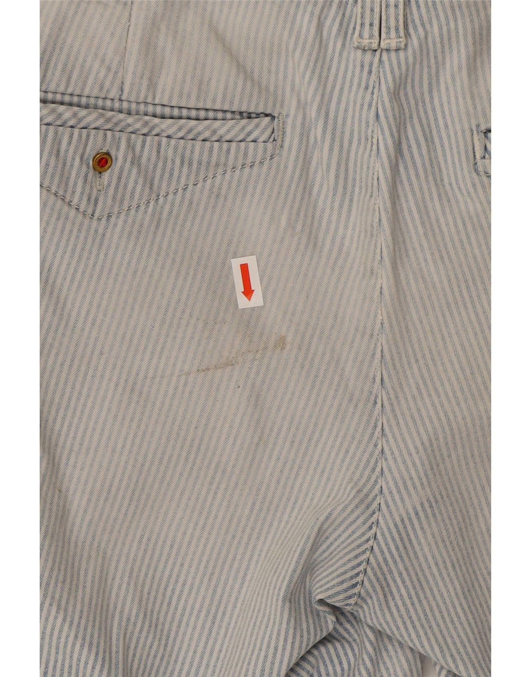 TOMMY HILFIGER Womens Chino Shorts W29 Medium Blue Pinstripe Cotton Vintage Tommy Hilfiger and Second-Hand Tommy Hilfiger from Messina Hembry 