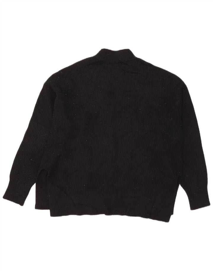 Zara Kvinders Oversized Cardigan Sweater UK 14 Medium Sort