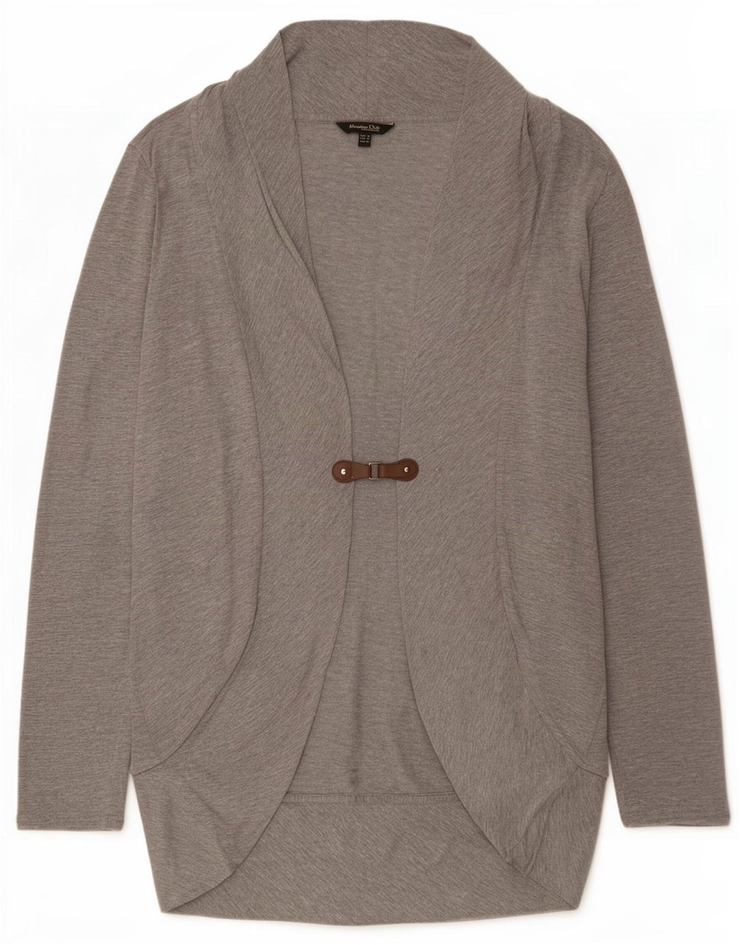 Massimo Dutti Dame Longline Cardigan Sweater UK 12 Medium Grey