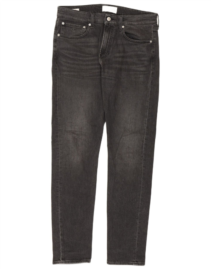 Calvin Klein Herre Slim Tapered Jeans W32 L32 Grå Bomuld
