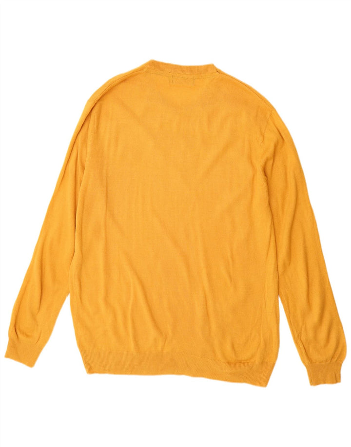 Pierre Cardin Herre V-hals sweater Medium Gul Akryl